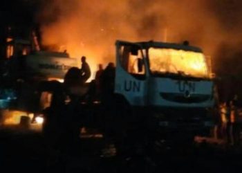 Nyiragongo : 2 véhicules de la MONUSCO brûlés à la barrière de Kanyaruchinya