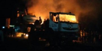 Nyiragongo : 2 véhicules de la MONUSCO brûlés à la barrière de Kanyaruchinya