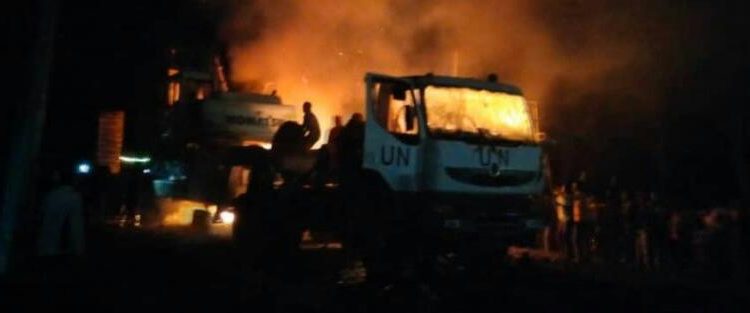 Nyiragongo : 2 véhicules de la MONUSCO brûlés à la barrière de Kanyaruchinya