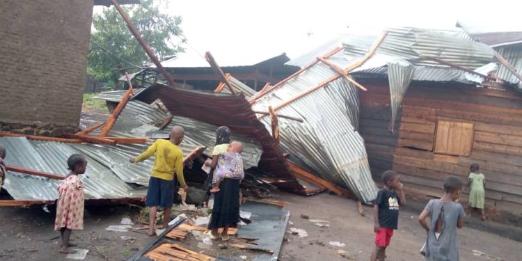Rutshuru : des dégâts matériels enregistrés à Kiwanja après une forte pluie