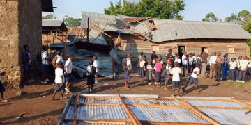 Rutshuru : un vent violent arrache les toitures d’une quarantaine de maisons à Kiwanja