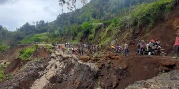 Masisi : trafic coupé entre entre Sake et Kitshanga à la suite d’un glissement de terrain
