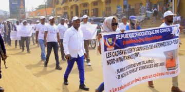 Nord-Kivu : les agents et cadres des antennes du PDDRC-S dans la rue pour réclamer 38 mois impayés de leur salaire, primes et avantages sociaux