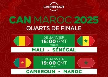 CAN Maroc 2025 : les quarts de finale s’ouvrent ce vendredi, huit nations en quête du dernier carré 