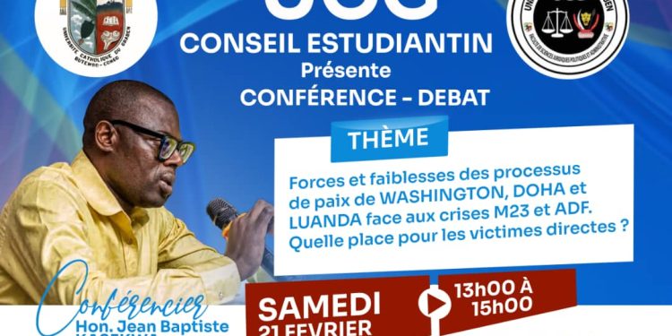 Butembo : Jean-Baptiste Kasekwa en conférence-débat sur les accords de paix, ce samedi