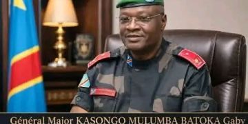 RDC : Le Général-Major Kasongo Mulumba Batoka Gaby nommé gouverneur militaire de l’Ituri