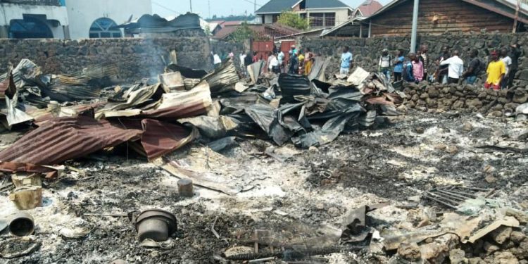 Goma: des biens de valeurs consumés dans un incendie de plus de 15 maisons au quartier Majengo